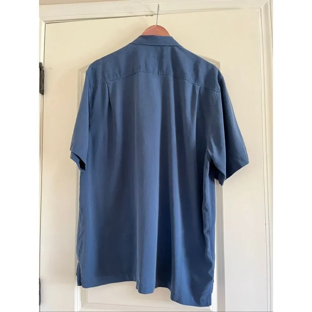 Tommy Bahama Blue Floral Button Down Shirt- L - Picture 2 of 5